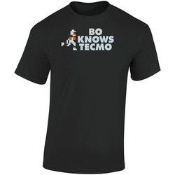 Bo Jackson Tecmo Bowl Retro Graphic Unisex Soft Cotton Black T Shirt