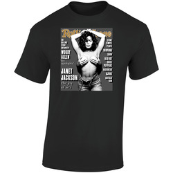 Janet Rollingstone Cover Retro Graphic Unisex Soft Cotton Black T Shirt