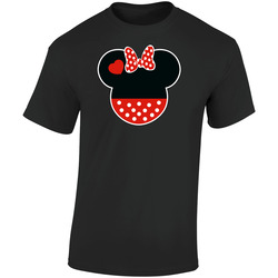 Minnie Icon Bow Retro Graphic Unisex Soft Cotton Black T Shirt