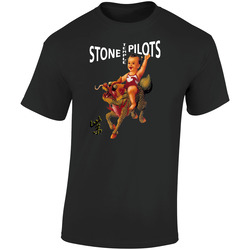 New Stone Temple Pilots Purple Album Rock Band Retro Graphic Unisex Soft Cotton Black T Shirt