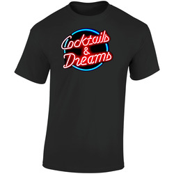 Cocktails And Dreams Movie Retro Graphic Unisex Soft Cotton Black T Shirt