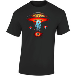 Boston Rock Band Logo Retro Graphic Unisex Soft Cotton Black T Shirt