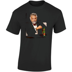 The Most Interesting Man In The World Retro Graphic Unisex Soft Cotton Black T Shirt