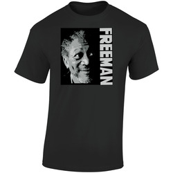 Morgan Freeman Actor Star Retro Graphic Unisex Soft Cotton Black T Shirt