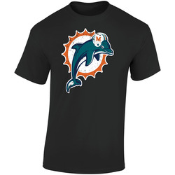 Miami Dolphins Distressed Retro Graphic Unisex Soft Cotton Black T Shirt