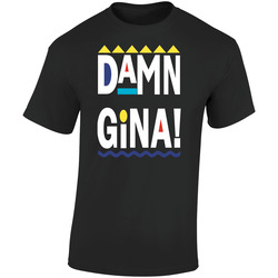 Damn Gina! - Martin Lawrence - Martin Tv Show Fan Tee Retro Graphic Unisex Soft Cotton Black T Shirt