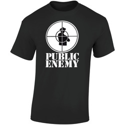 Style Logo Public Enemy Retro Graphic Unisex Soft Cotton Black T Shirt