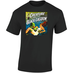 Creature From The Black Lagoon Movie Retro Graphic Unisex Soft Cotton Black T Shirt