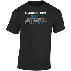Dispatcher Mom Retro Graphic Unisex Soft Cotton Black T Shirt