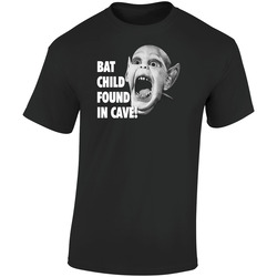 Bat Boy Retro Graphic Unisex Soft Cotton Black T Shirt