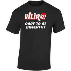 Wlir 92.7 Dare To Be Different Retro Graphic Unisex Soft Cotton Black T Shirt