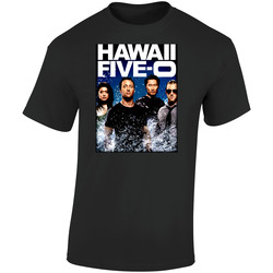 Hawaii Five O Retro Graphic Unisex Soft Cotton Black T Shirt