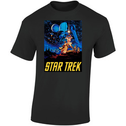 Star Wars Star Trek Mashup Parody Funny Joke Nerd Retro Graphic Unisex Soft Cotton Black T Shirt