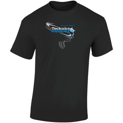 Technics Warped Retro Graphic Unisex Soft Cotton Black T Shirt