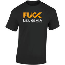 Fuck Leukemia Cancer - Awareness T-Shirt / Standard Fit Retro Graphic Unisex Soft Cotton Black T Shirt