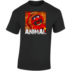 The Muppets Animal The Drummer Retro Graphic Unisex Soft Cotton Black T Shirt