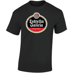 Estrella Galicia Logo Popular Beer Lagar Alcohol Beverage Drink Fan Gift Retro Graphic Unisex Soft Cotton Black T Shirt