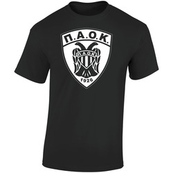 Greek Soccer Paok Retro Graphic Unisex Soft Cotton Black T Shirt