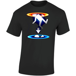 Infinite Portal Loop Video Game Retro Graphic Unisex Soft Cotton Black T Shirt