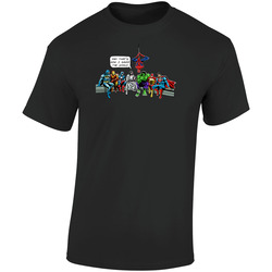 Hero1 Retro Graphic Unisex Soft Cotton Black T Shirt