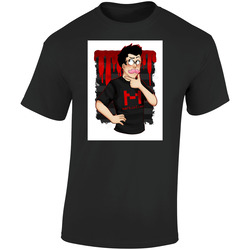 Markiplier Youtuber Retro Graphic Unisex Soft Cotton Black T Shirt