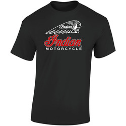 Indian 5 Hitam Retro Graphic Unisex Soft Cotton Black T Shirt