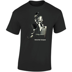 Stevie Ray Vaughan Great Electric Guitarist Retro Graphic Unisex Soft Cotton Black T Shirt