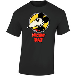 Mickey Rat Black Retro Graphic Unisex Soft Cotton Black T Shirt