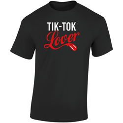 I Love Tik Tok Tk  Gift Retro Graphic Unisex Soft Cotton Black T Shirt