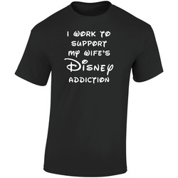Disney Addiction Retro Graphic Unisex Soft Cotton Black T Shirt