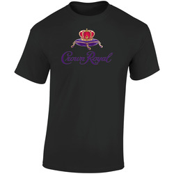 Crown Royal Canadian Whisky Beer Logo Symbol Mascot Retro Graphic Unisex Soft Cotton Black T Shirt