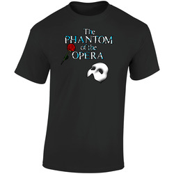 Phantom Of The Opera Retro Graphic Unisex Soft Cotton Black T Shirt