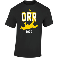 Bobby Orr 1970 Hockey Retro Graphic Unisex Soft Cotton Black T Shirt