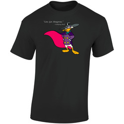 Darkwing Duck Lets Get Cartoon Retro Graphic Unisex Soft Cotton Black T Shirt