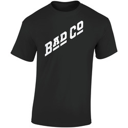 Bad Co 70's 80's Rock Bank Logo Retro Graphic Unisex Soft Cotton Black T Shirt