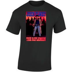 Retro Denver Football John Elway The Rifleman Retro Graphic Unisex Soft Cotton Black T Shirt