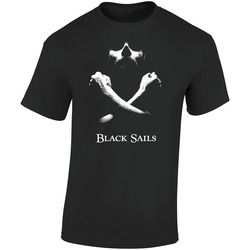 Black Sails Pirates Tv Show Retro Graphic Unisex Soft Cotton Black T Shirt