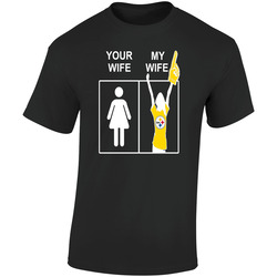 Pittsburgh Steelers T Shirt Sports Football Tee Your Wife My Wife Funny Sporting Unisex Apparel Retro Graphic Unisex Soft Cotton Black T Shirt
