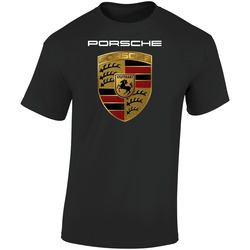 Porsche Black Retro Graphic Unisex Soft Cotton Black T Shirt