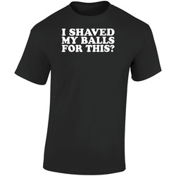 I Shaved My Balls For This Funny Retro Graphic Unisex Soft Cotton Black T Shirt