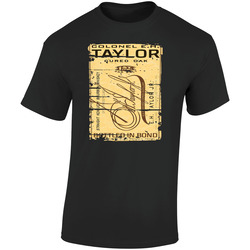 Colonel E H Taylor Bourbon  Alcohol Drinking Gift Distressed Look Retro Graphic Unisex Soft Cotton Black T Shirt