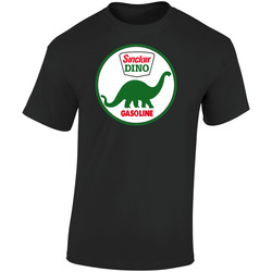 Dino Sinclair Dinosaur Oil Gasoline Retro Retro Graphic Unisex Soft Cotton Black T Shirt