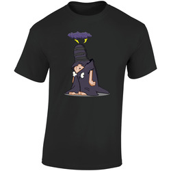 Flintstone Bad Luck Fate Schleprock Funny Retro Graphic Unisex Soft Cotton Black T Shirt