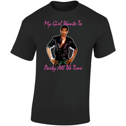 Eddie Murphy Retro Party All The Time Retro Graphic Unisex Soft Cotton Black T Shirt