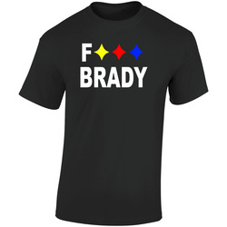 Fuck Tom Brady Steelers Patriots Football Cheap Retro Graphic Unisex Soft Cotton Black T Shirt