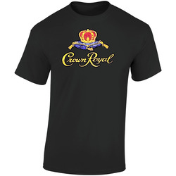 Crown Royal Whiskey Retro Graphic Unisex Soft Cotton Black T Shirt