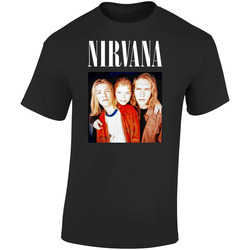 Funny Nirvana Hanson Mashup 90's Pop Punk Band Fan Retro Graphic Unisex Soft Cotton Black T Shirt