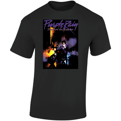 Purple Rain Prince Retro Graphic Unisex Soft Cotton Black T Shirt