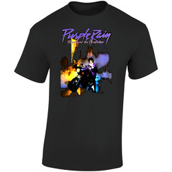 Purple Rain Prince Retro Graphic Unisex Soft Cotton Black T Shirt