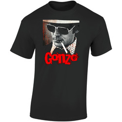 Hunter S Thompson Gonzo Journalism Retro Graphic Unisex Soft Cotton Black T Shirt